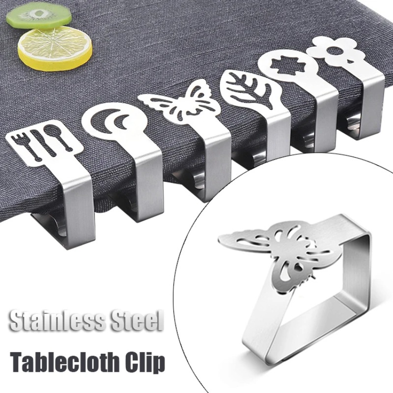 Cat Claw Bark - 20 Stück Katzenpfoten-Tischdeckenklammern aus Edelstahl, verstellbar,