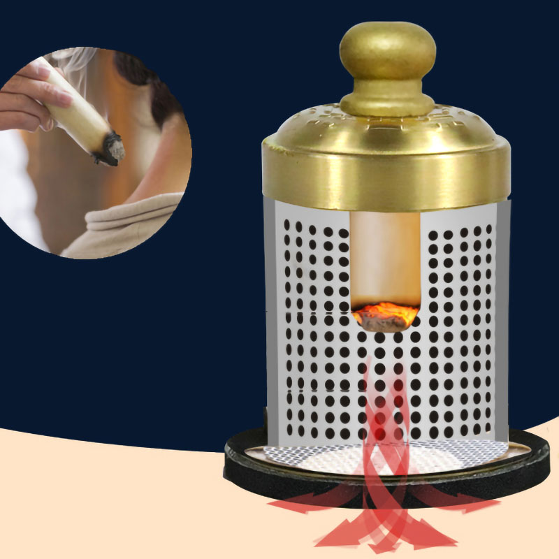 Herbal Wellness Massage - Rauchfreier Moxa-Zylinder – Magnetisches Kräuterwerkzeug für