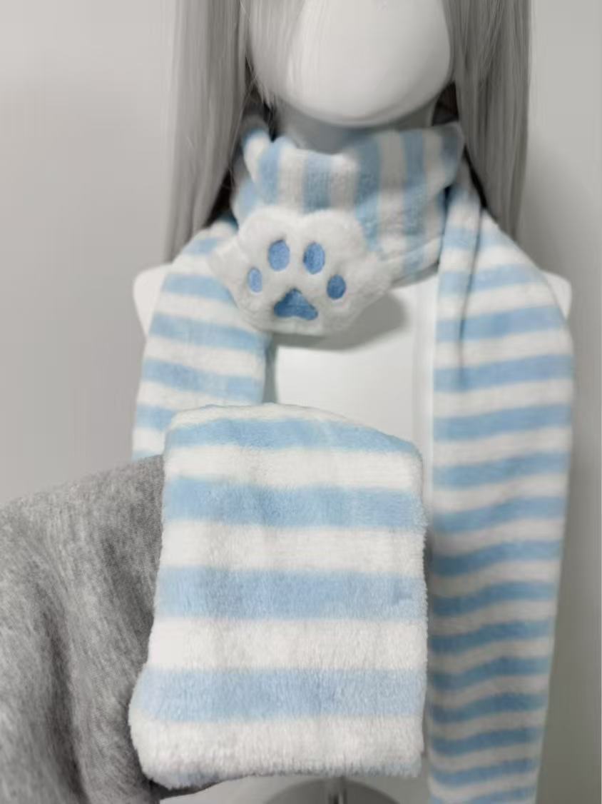 Kawaii Strickschal mit Katzenp – Cat Claw Bark Bewertung und Preis