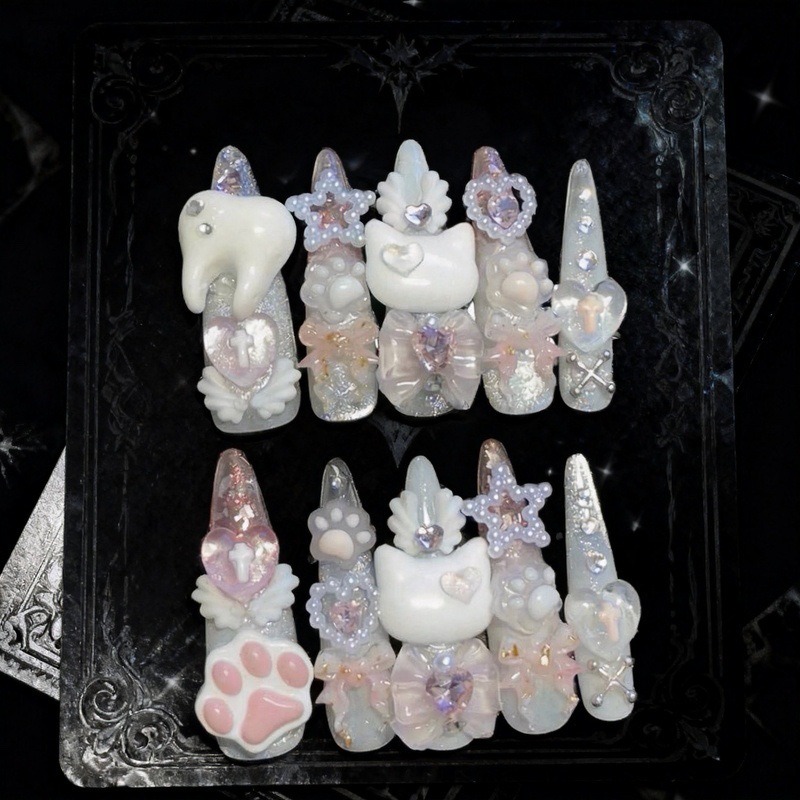 10 Stück Süße Coole Weiße 3D K – Cat Claw Bark Bewertung und Preis